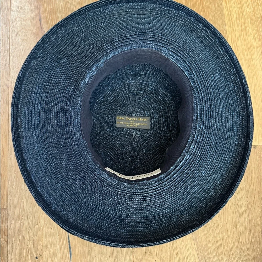 STUNNING Eric Javitz Navy Straw Hat szXS price firm !!! - Picture 4 of 8